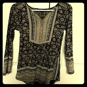Floral/Tribal Lucky Brand Top